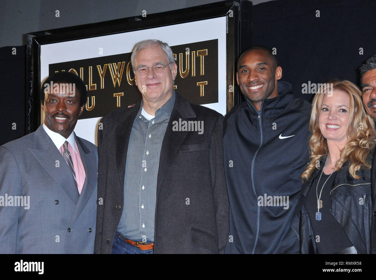Jim Hill, Phil Jackson, Kobe Bryant, Jeanie Buss   at Kobe Bryant Hand and Foot Print Ceremony at The Chinese Theatre In Los Angeles.Jim Hill, Phil Jackson, Kobe Bryant, George Lopez  44  Event in Hollywood Life - California, Red Carpet Event, USA, Film Industry, Celebrities, Photography, Bestof, Arts Culture and Entertainment, Topix Celebrities fashion, Best of, Hollywood Life, Event in Hollywood Life - California, Red Carpet and backstage, movie celebrities, TV celebrities, Music celebrities, Topix, actors from the same movie, cast and co star together.  inquiry tsuni@Gamma-USA.com, Credit T Stock Photo