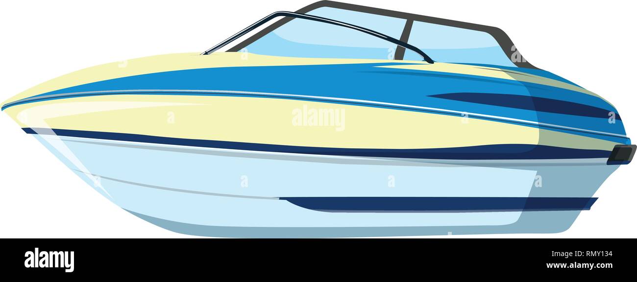 A speedboat on whitebackground illustration Stock Vector Image & Art ...