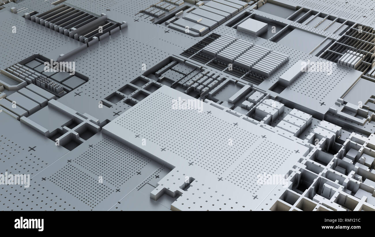 3d render Abstract Technology Background With Cubes Stock Photo - Alamy