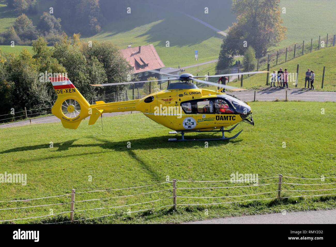 Austrian ÖAMTC Rescue Helicopter Stock Photo