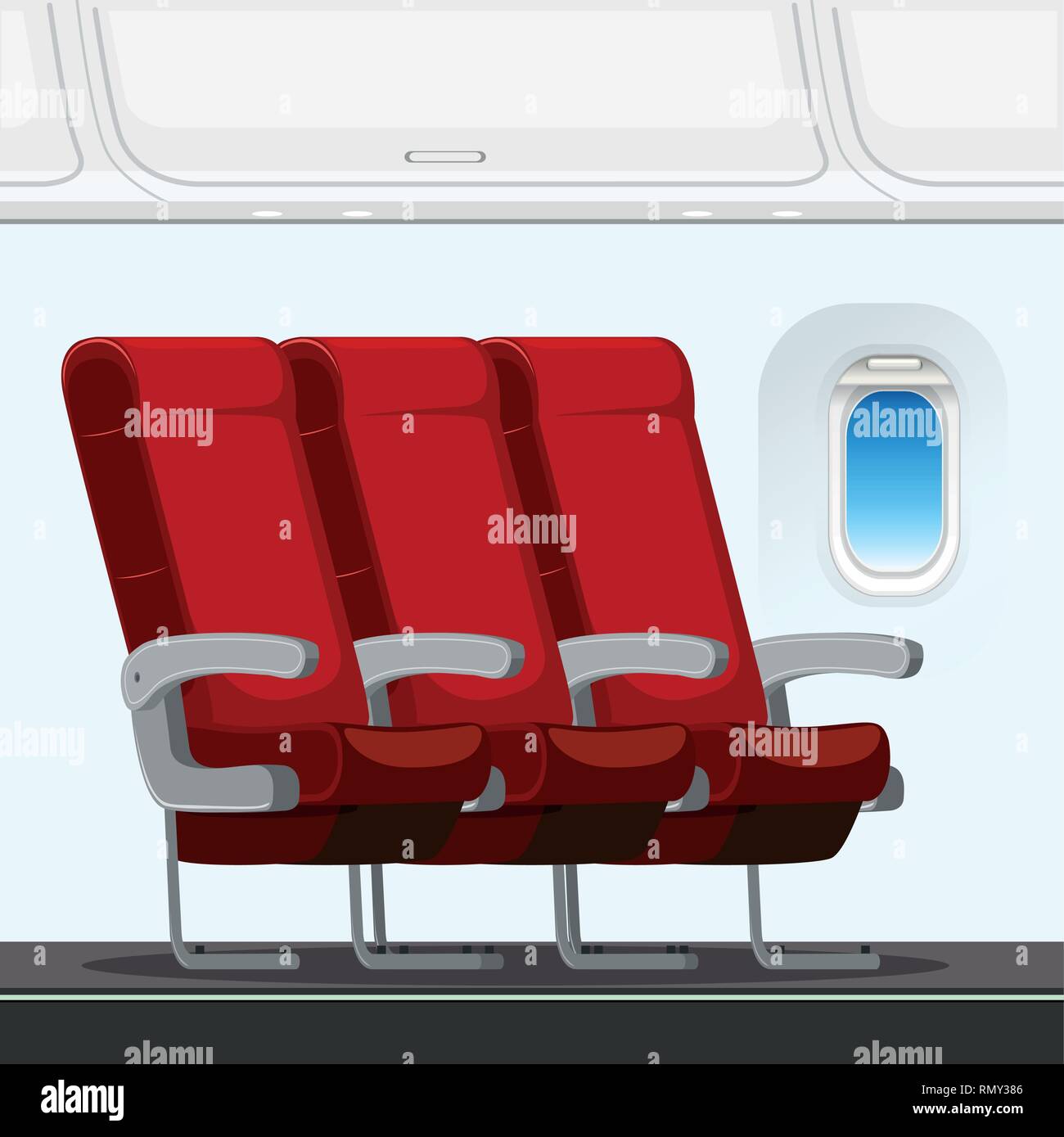 An plane seat interior illustration Stock Vector Image & Art - Alamy