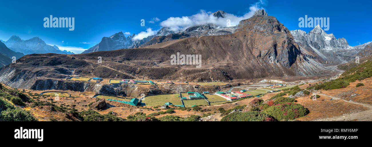 The Village of Machemo in Nepal. Stock Photo