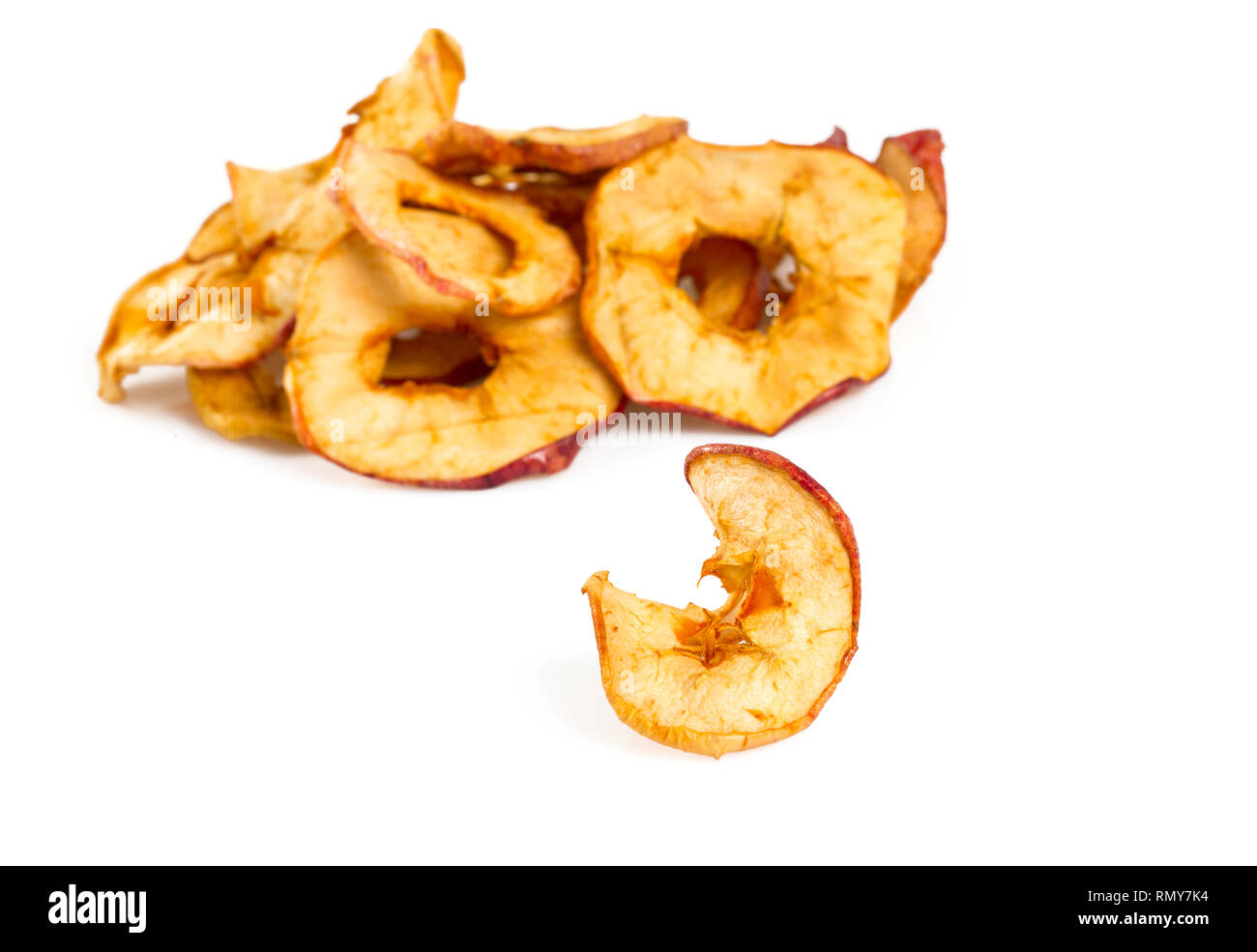dried apples isolated on white Stock Photo Alamy