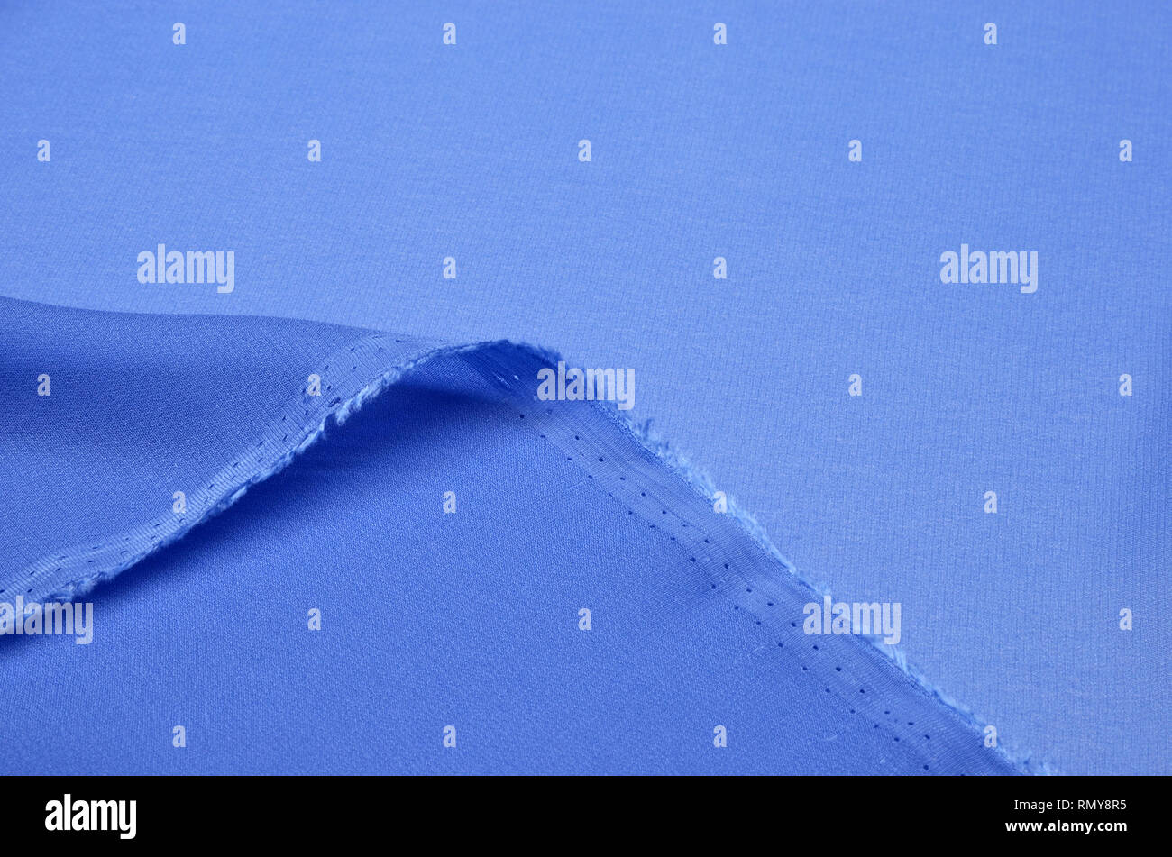 Cotton fabric, blue cambric Stock Photo Alamy