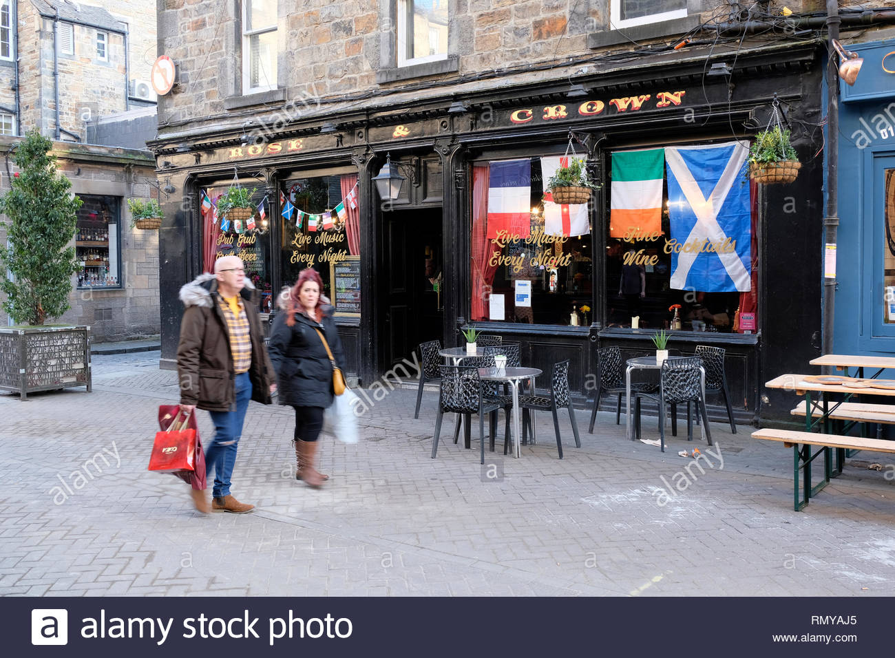 Rose & Crown pub, Rose Street, Edinburgh Scotland Stock Photo