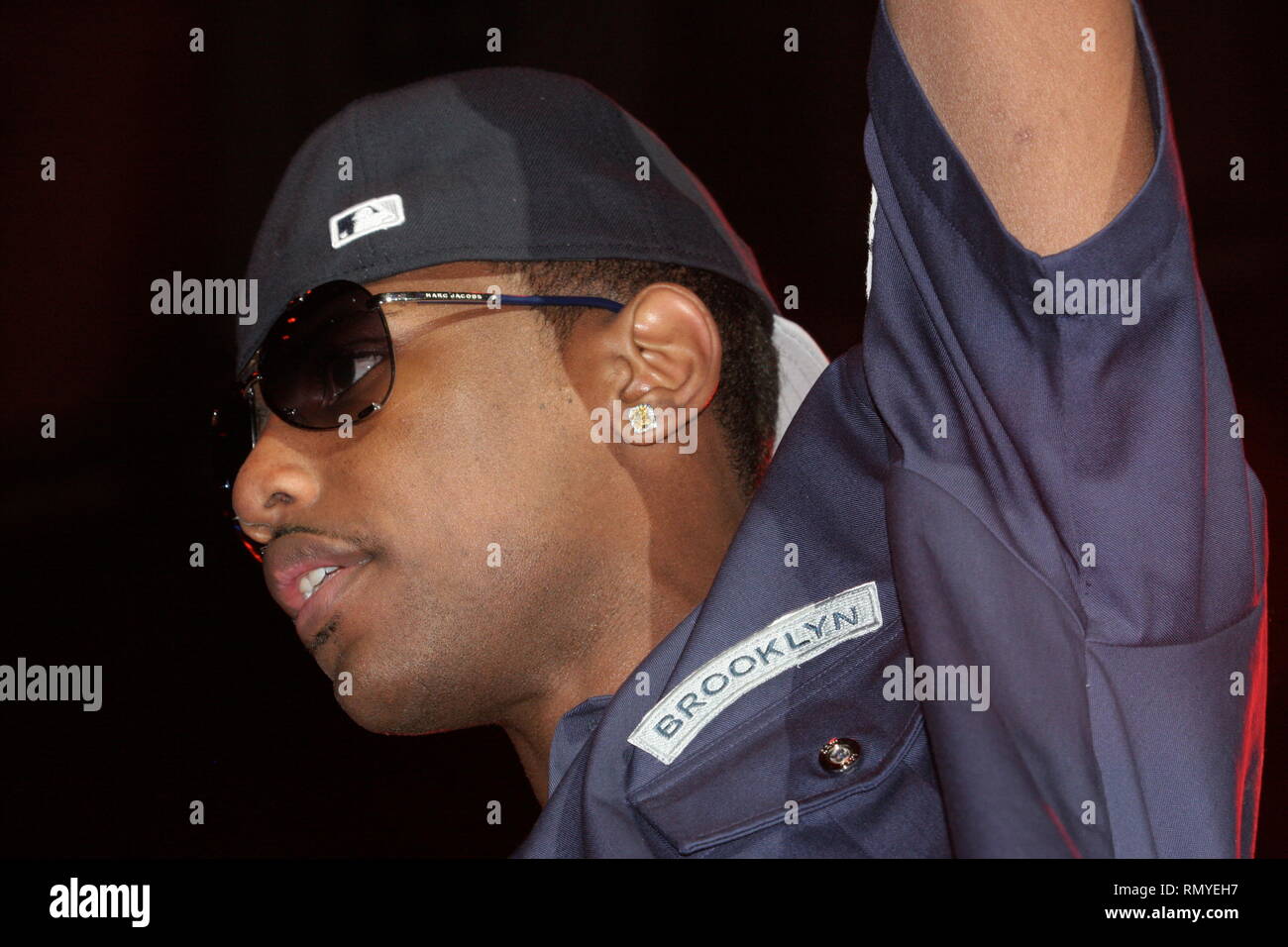 Rapper John Jackson,better known by his stage name Fabolous is shown performing during his concert appearance at the Hot Jam 6 concert event held at the Hartford Civic Center in Hartford, Connecticut on Friday June 1, 2007. Stock Photo