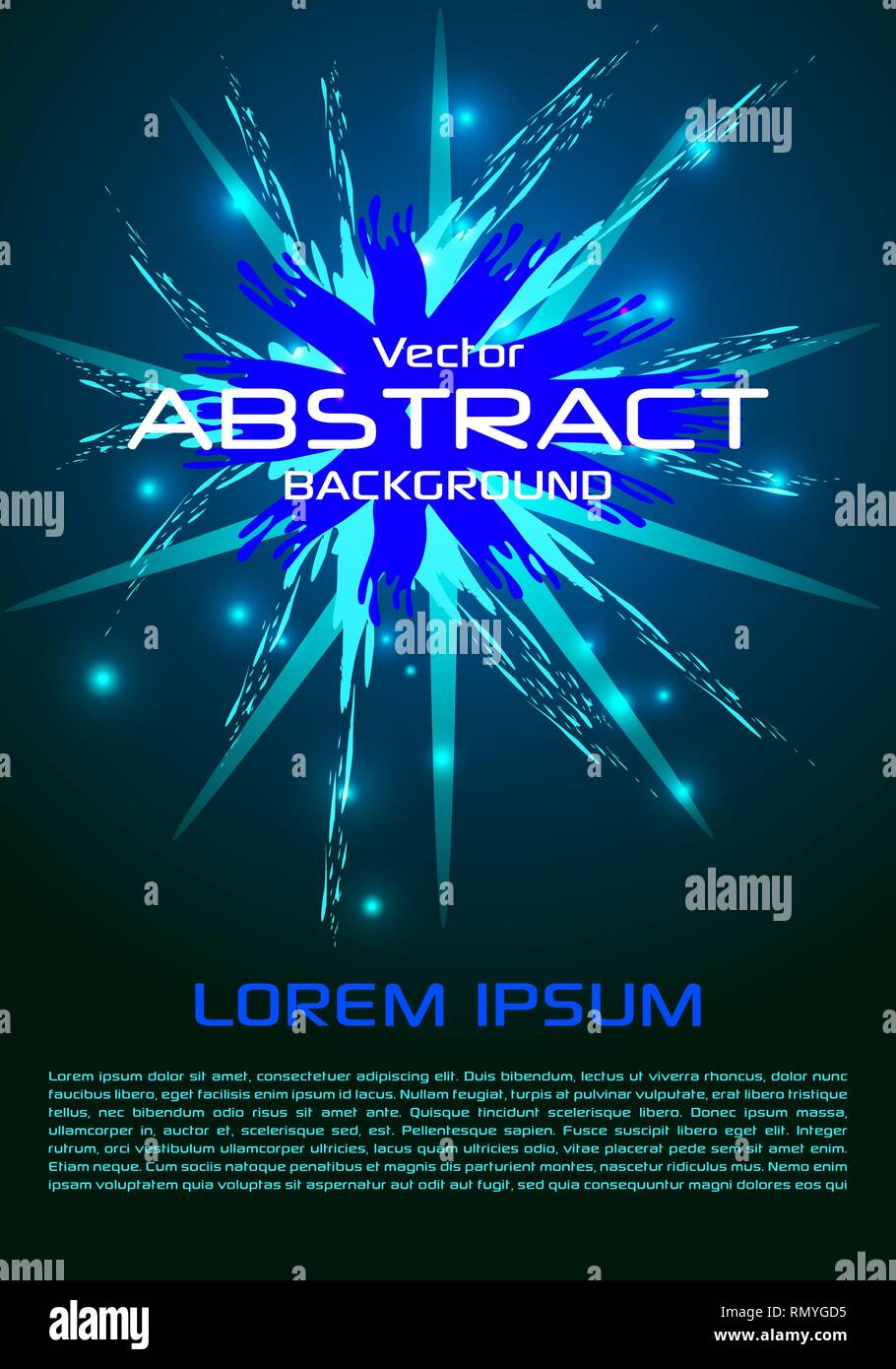 Modern abstract colorful vector shiny background in blue color Stock ...