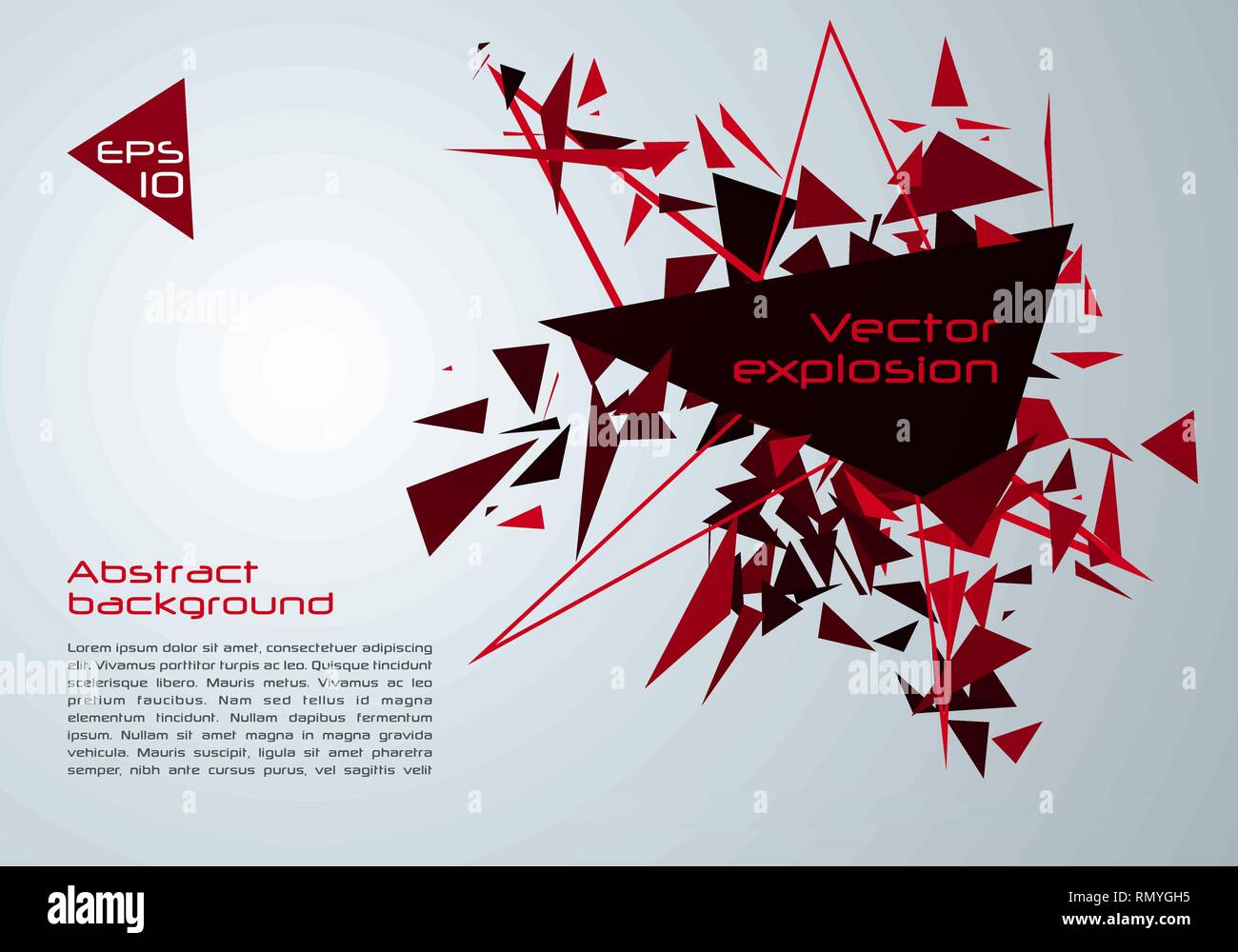 Vector abstract colorful background with red vector explosion Stock ...