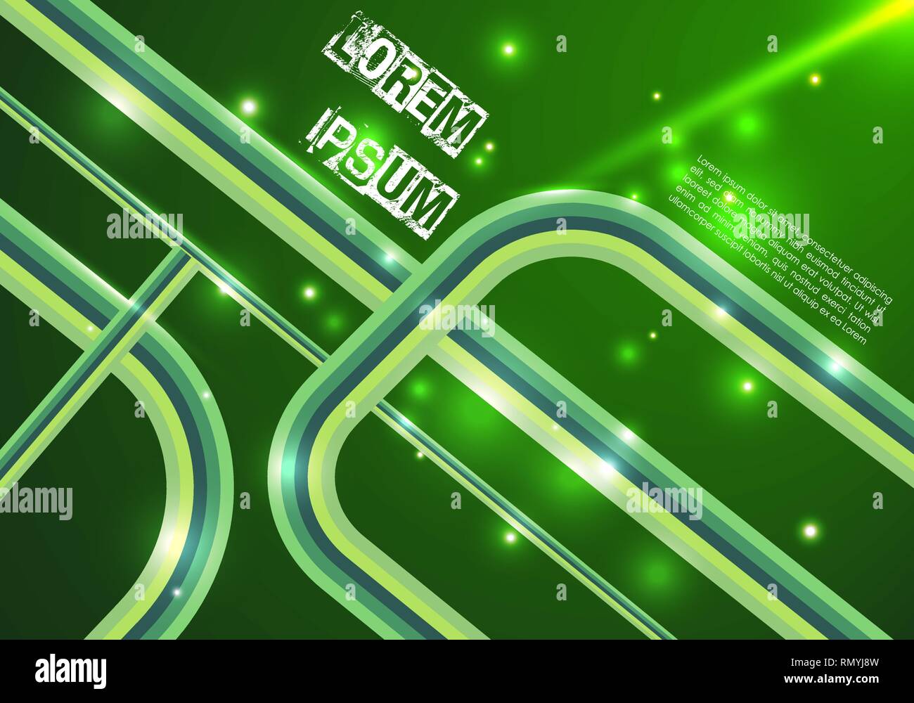 Vector abstract colorful background with green lines Stock Vector Image ...
