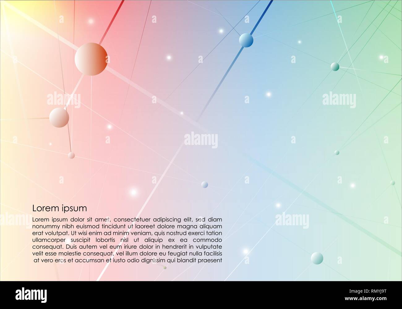 Vector abstract background with colorful dots and lines Stock Vector ...