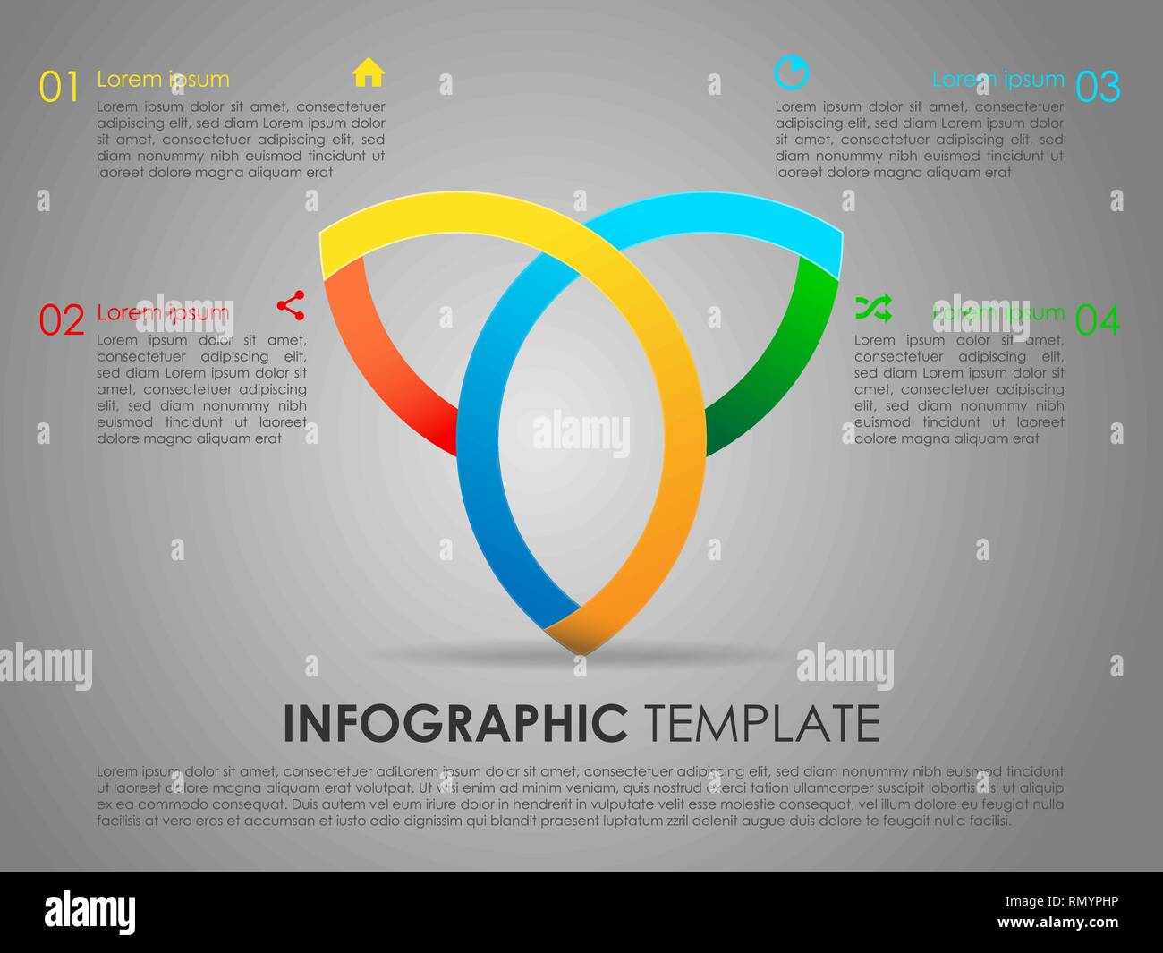 Modern Infographics Options Template Vector With Colorful Triangle Can Be Used For Web Design Brochure Presentations And Workflow Layout Stock Vector Image Art Alamy