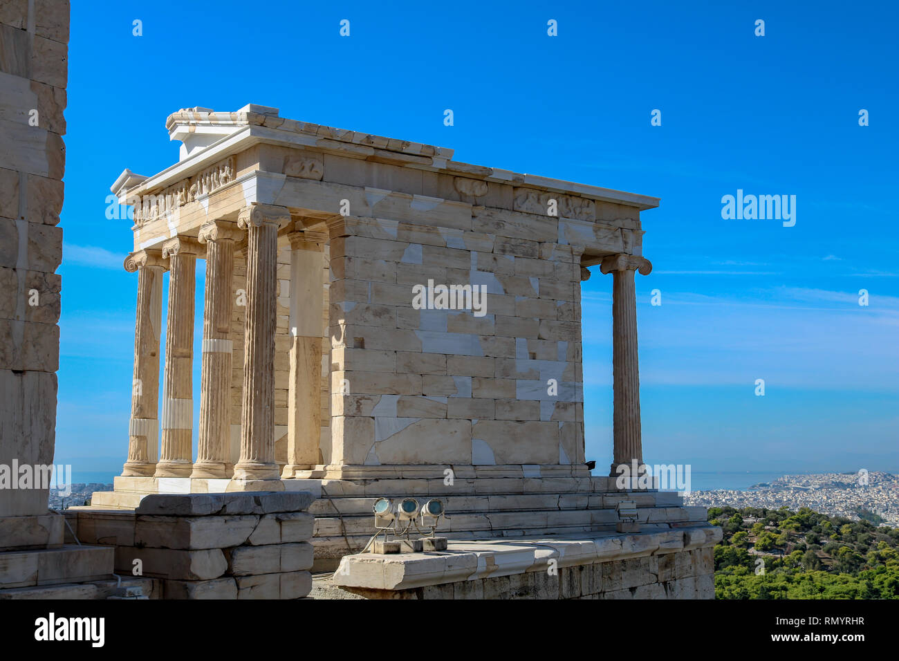 Temple of Nike in the sun, Acropolis of Athens, Greece Stock Photo - Alamy