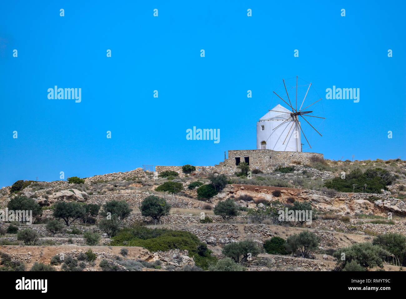 Wind mill on a hill hi-res stock photography and images - Alamy