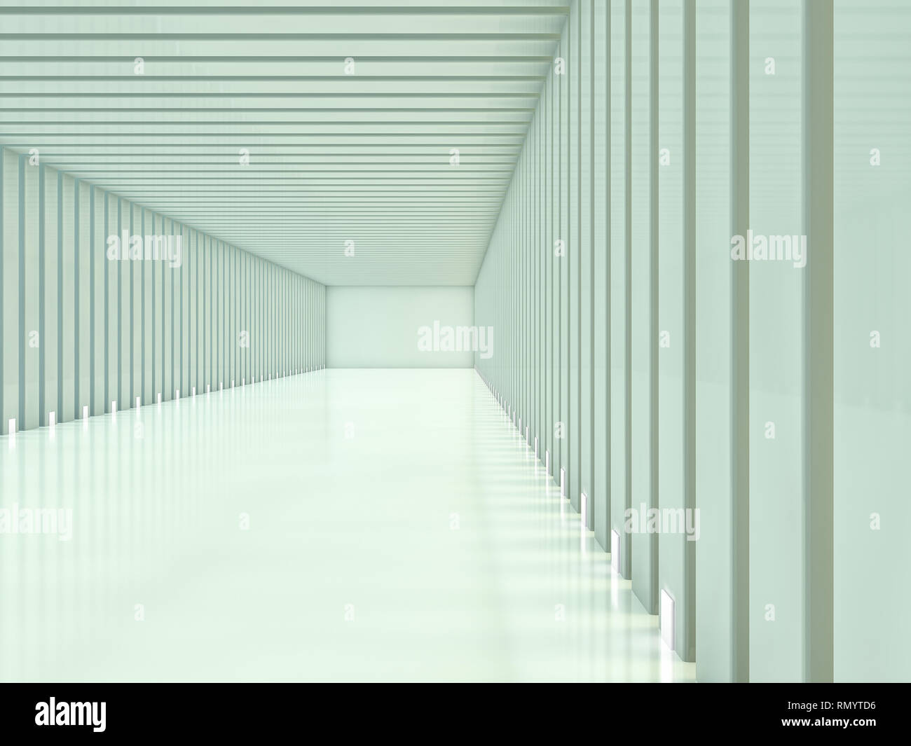 Abstract modern architecture background, empty open space interior. 3D ...