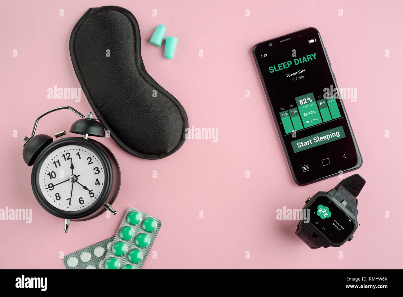 Earplugs and alarm clock hires stock photography and images Alamy