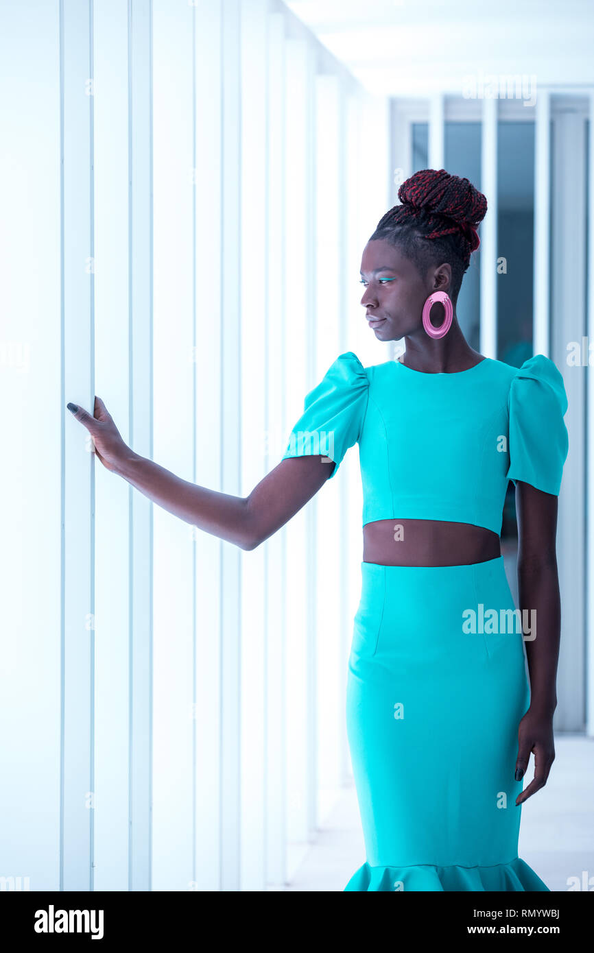 princess polly baby blue dress Black/Silver Laser Dot & Turquoise Str. Velvet Show Choir Dress