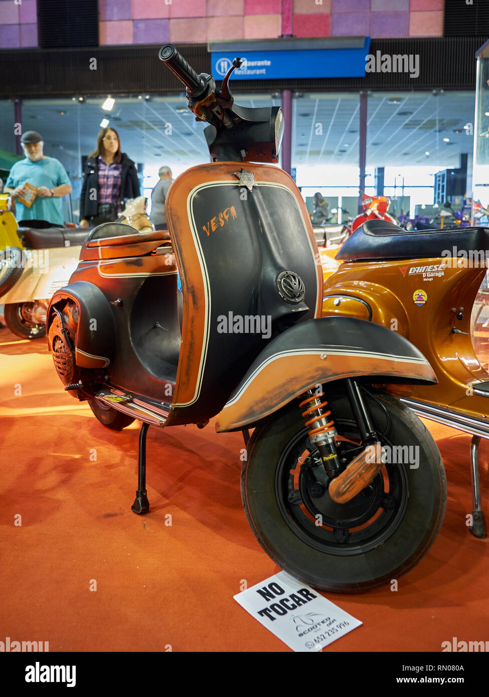 Vespa primavera. Retro Málaga 2019. Spain. Stock Photo