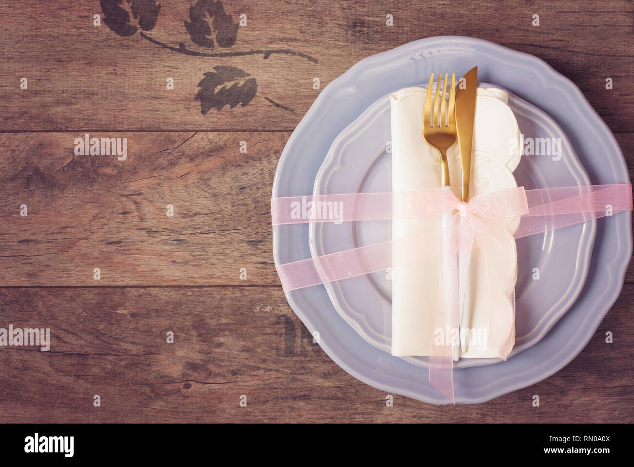 Creative Stylish Tableware For Dinner Flatlay Wedding Party