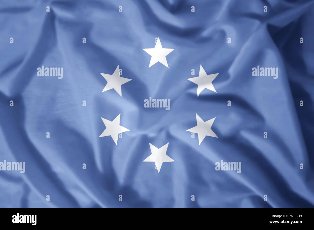 Trust Territory Of The Pacific Islands stylish waving and closeup flag