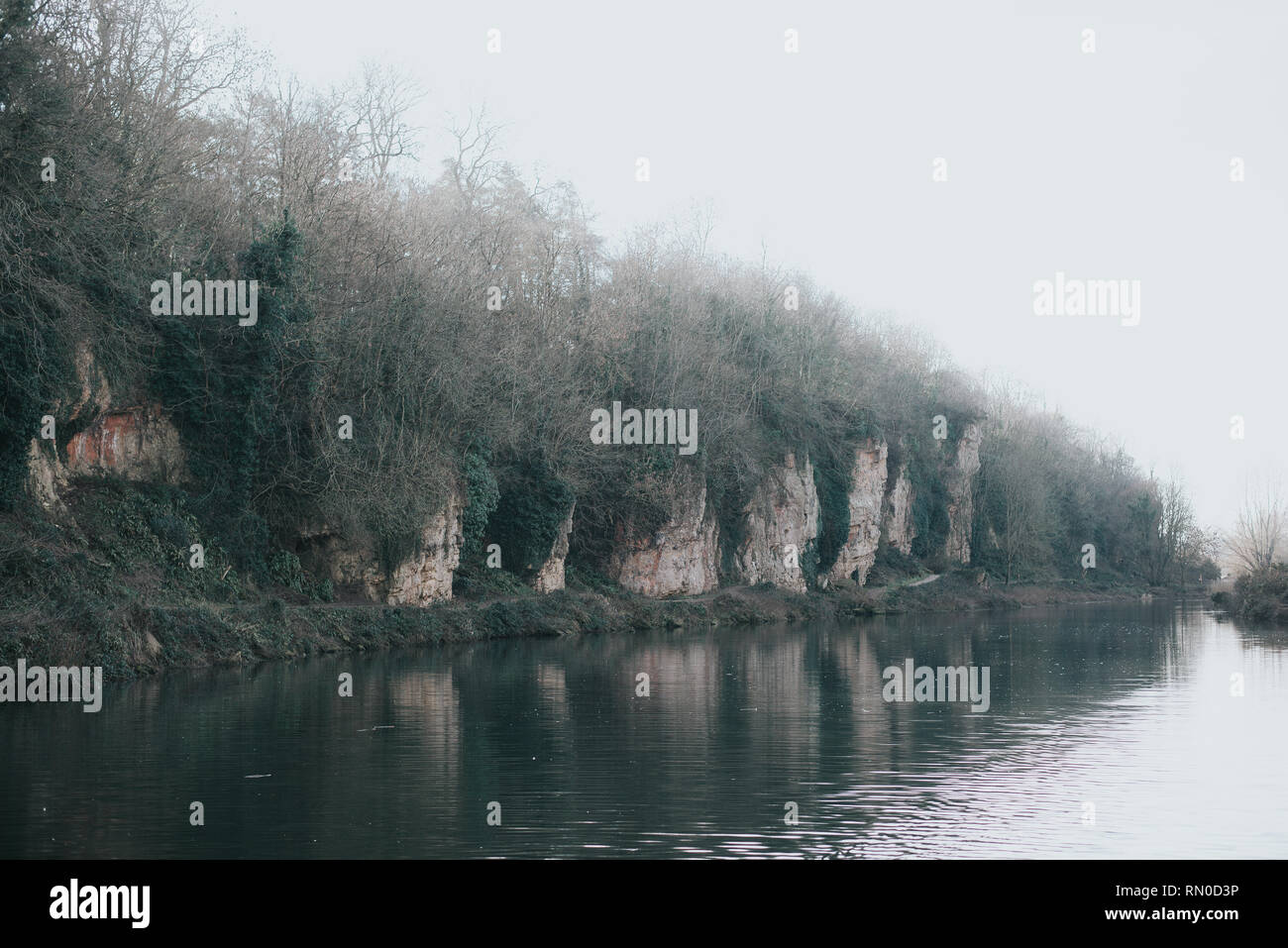 Creswell Crags valley in Nottinghamshire Stock Photo Alamy