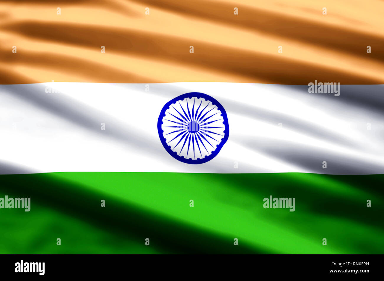 India stylish waving and closeup flag illustration. Perfect for ...