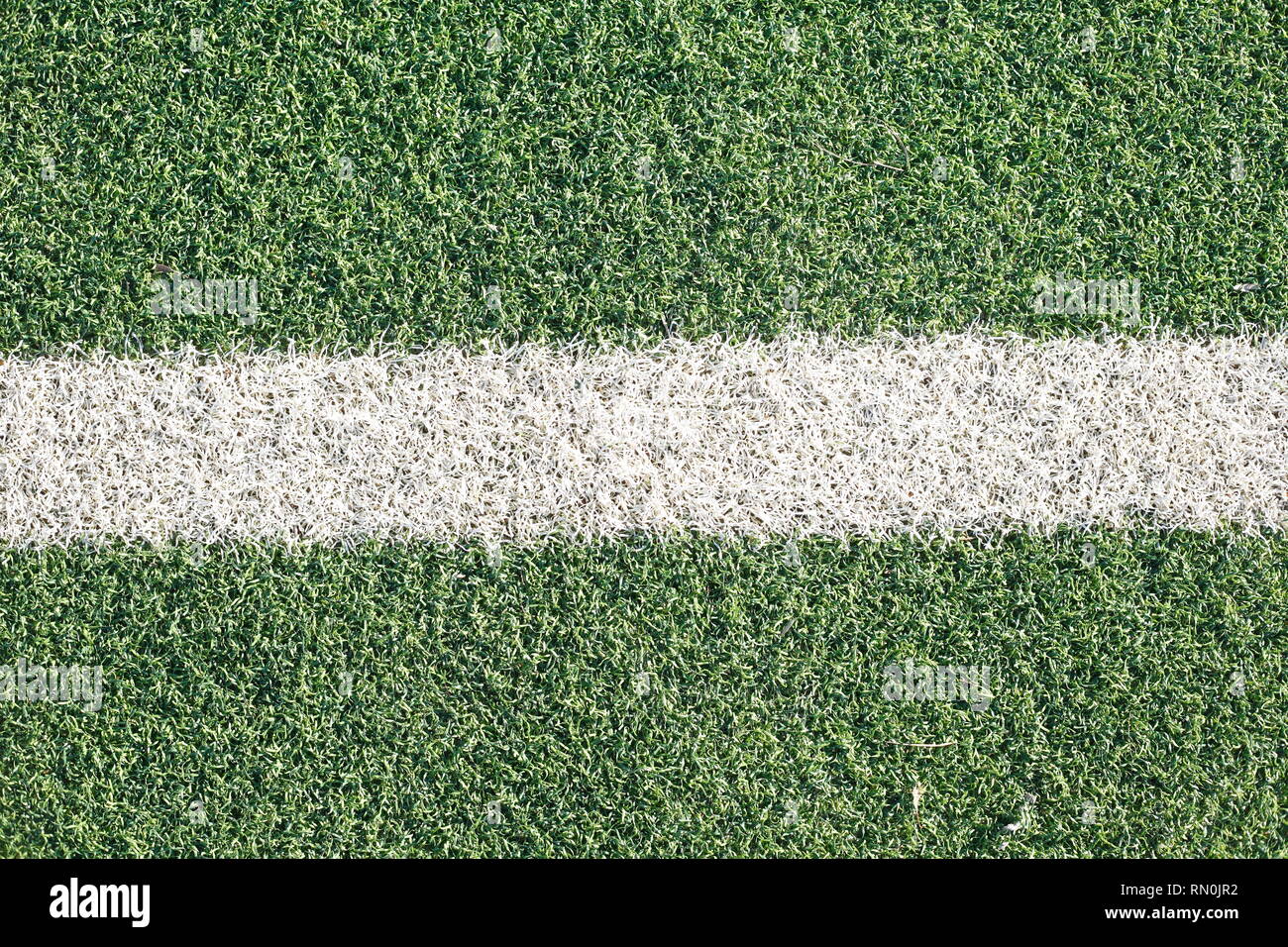 Sideline, chalk mark on the lawn on a football field Stock Photo Alamy
