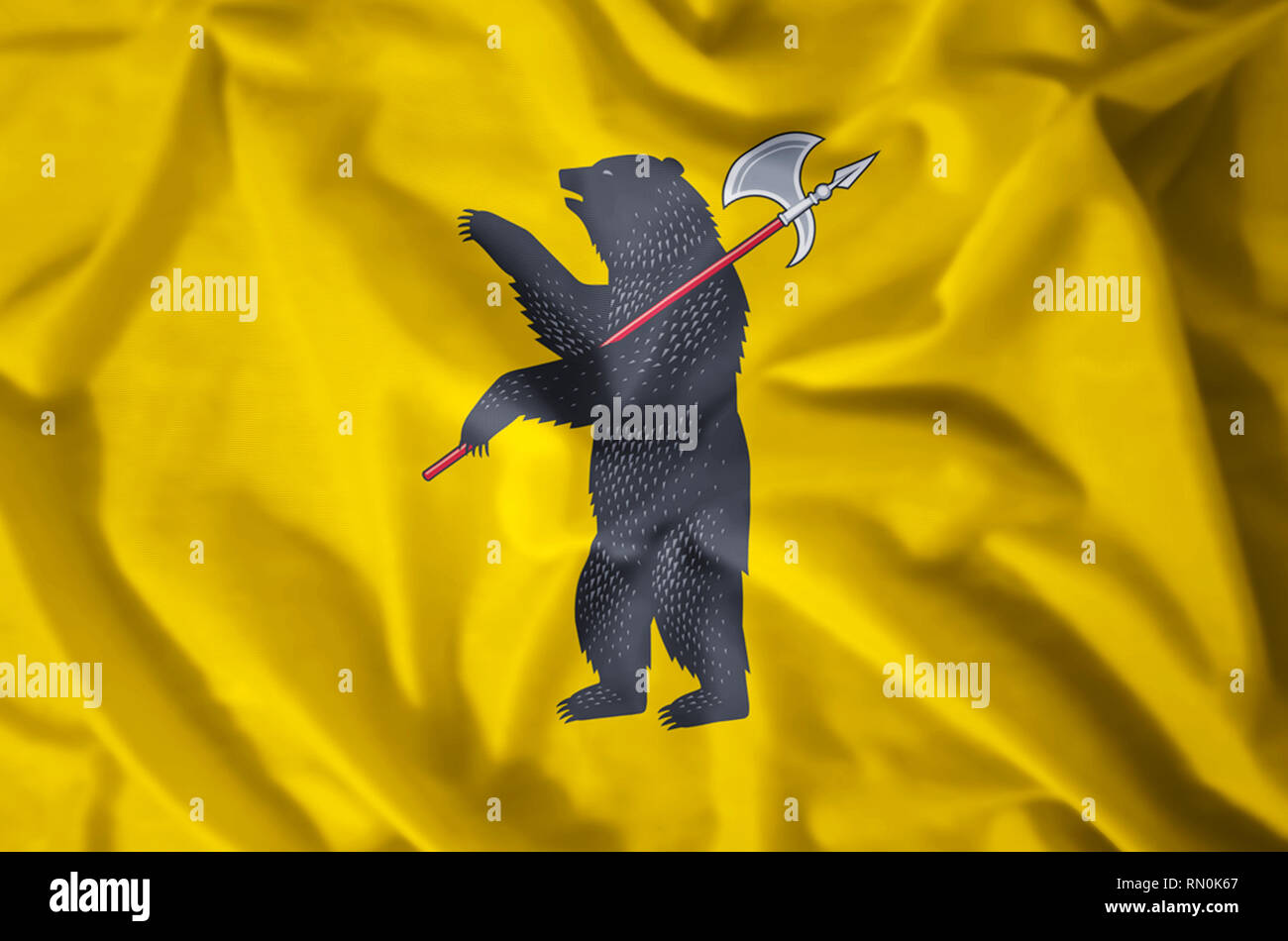 Yaroslavl stylish waving and closeup flag illustration. Perfect for ...