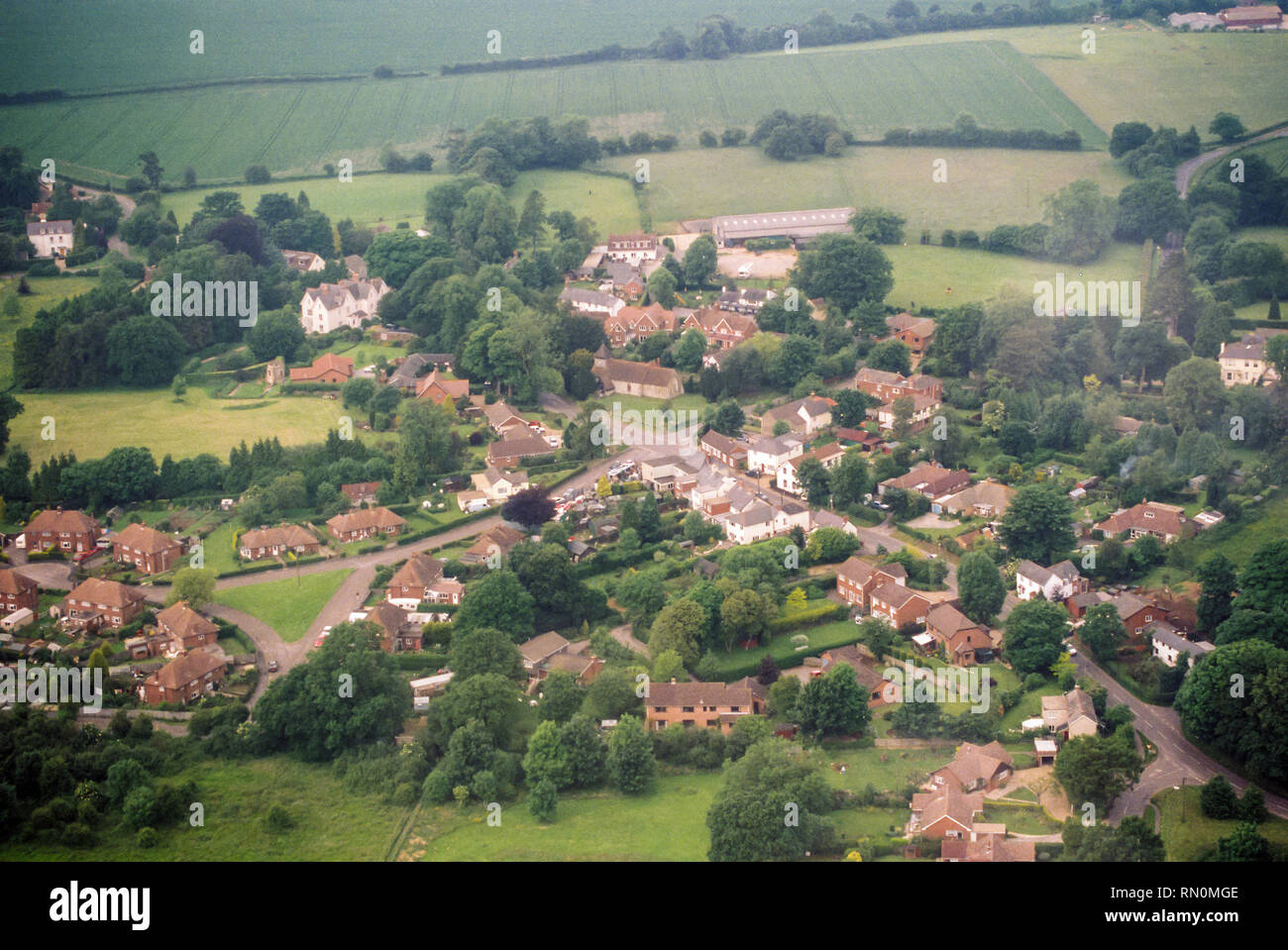 Aerial photograph of Medstead Village, Alton, Hampshire, England. United Kingdom Stock Photo Alamy
