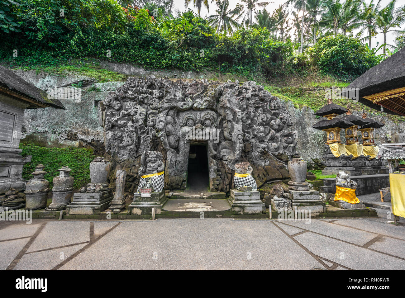 Pura Goa Gajah (Elephant Cave Temple) Located on the island of Bali near Ubud, in Indonesia Stock Photo
