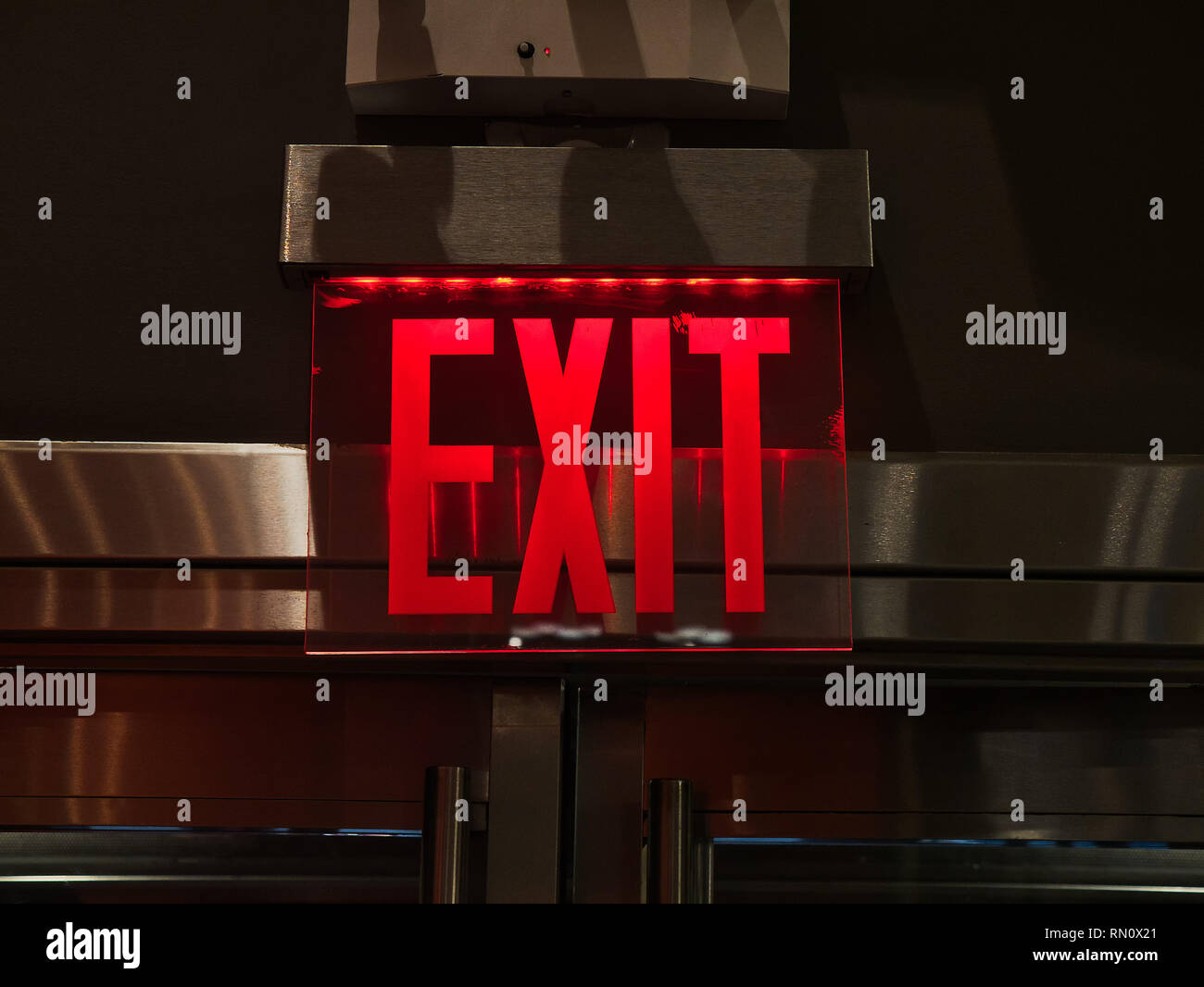 Emergency exit neon sign hires stock photography and images Alamy