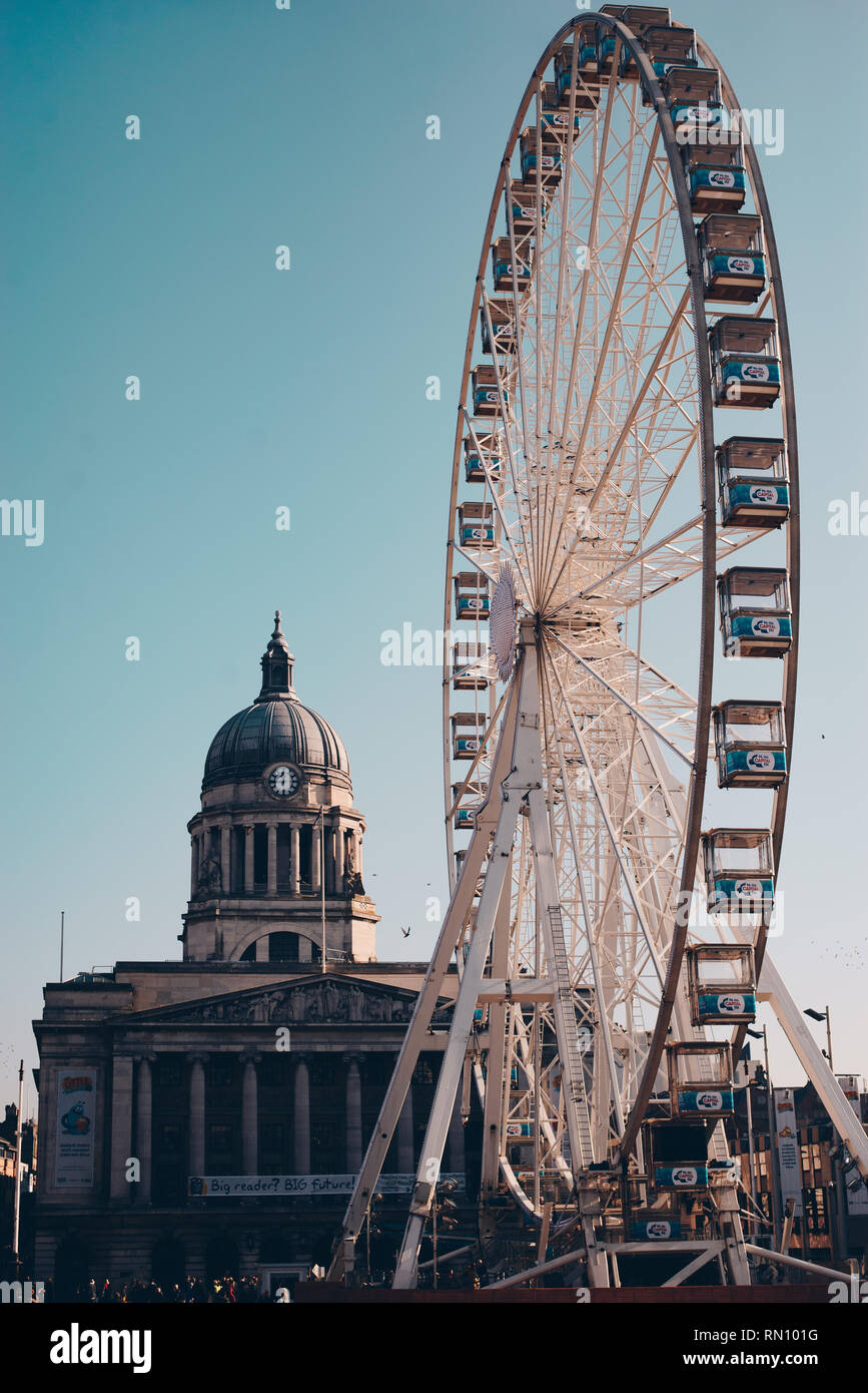 Big wheel in Nottingham city centre Stock Photo Alamy