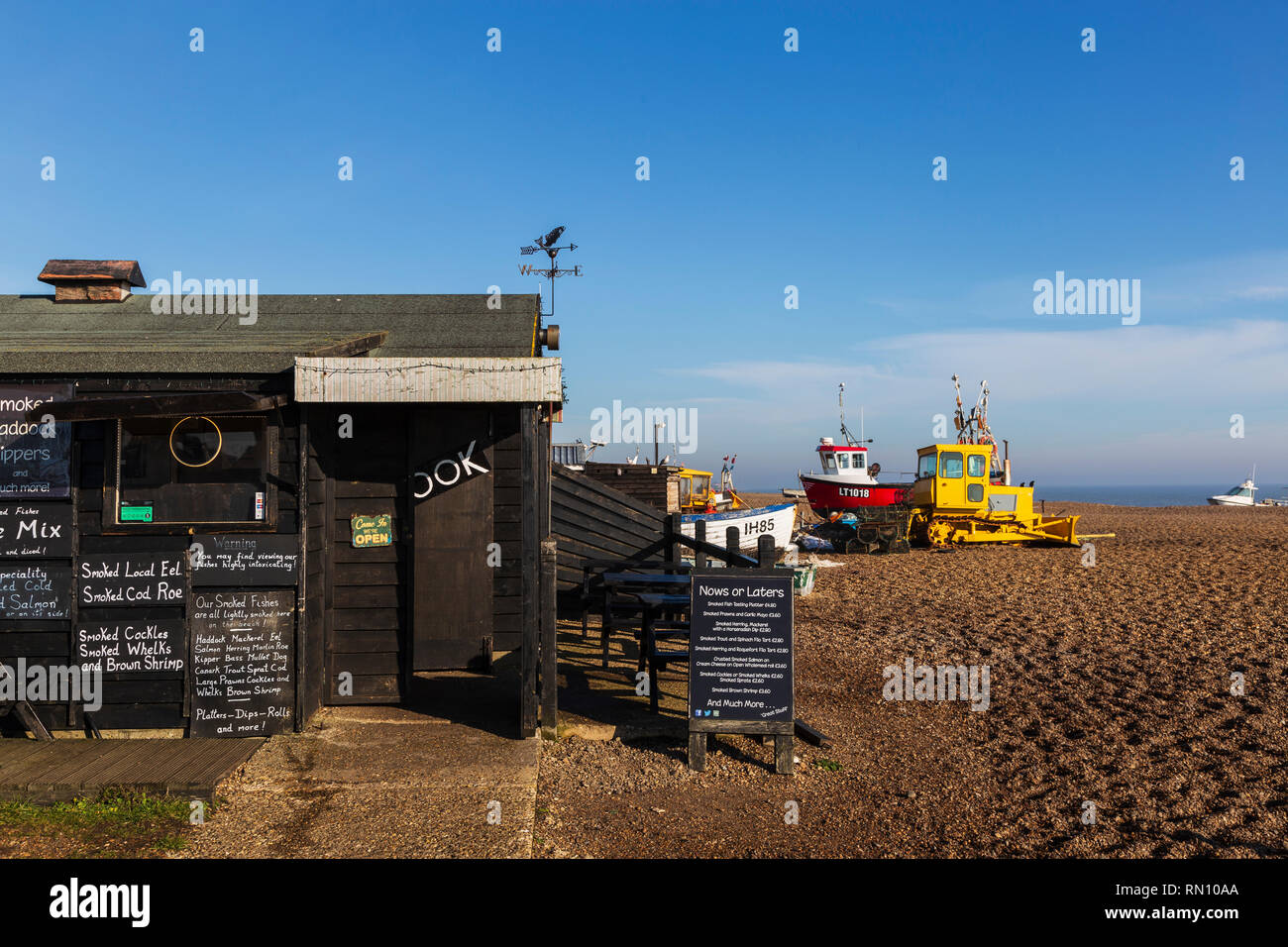 Shack selling locally caught fish hires stock photography and images