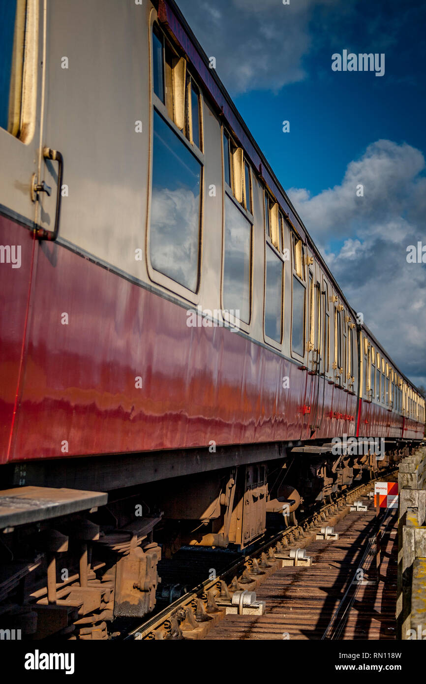 Old train carriages Stock Photo Alamy