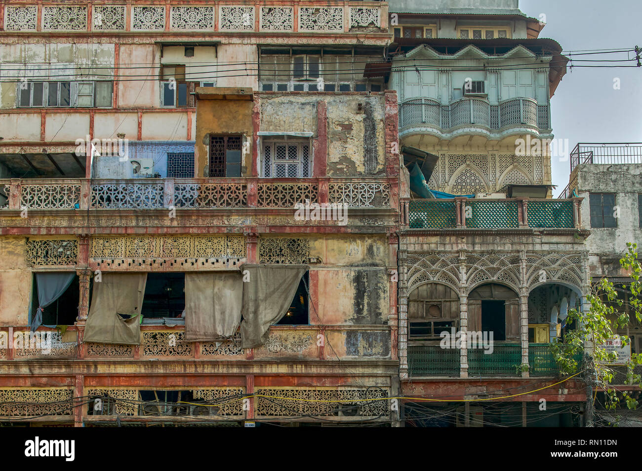10jun2004 Old House at Chandni Chowk, Old Delhi INDIA Stock Photo Alamy