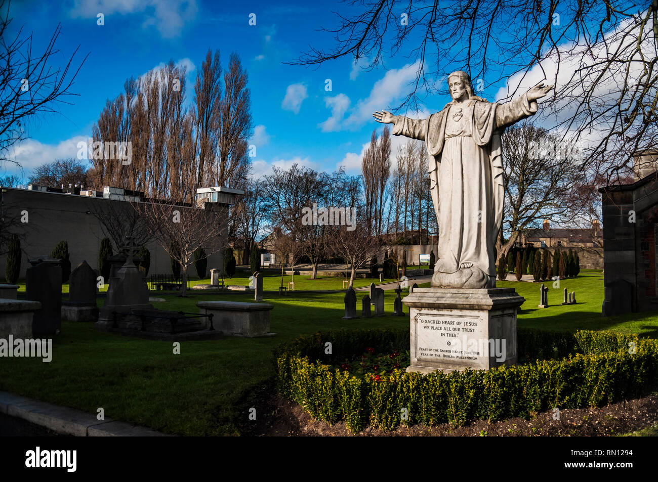 The burial plot of the leaders of the 1916 Rising. Arbour Hill, Dublin, Ireland. Stock Photo
