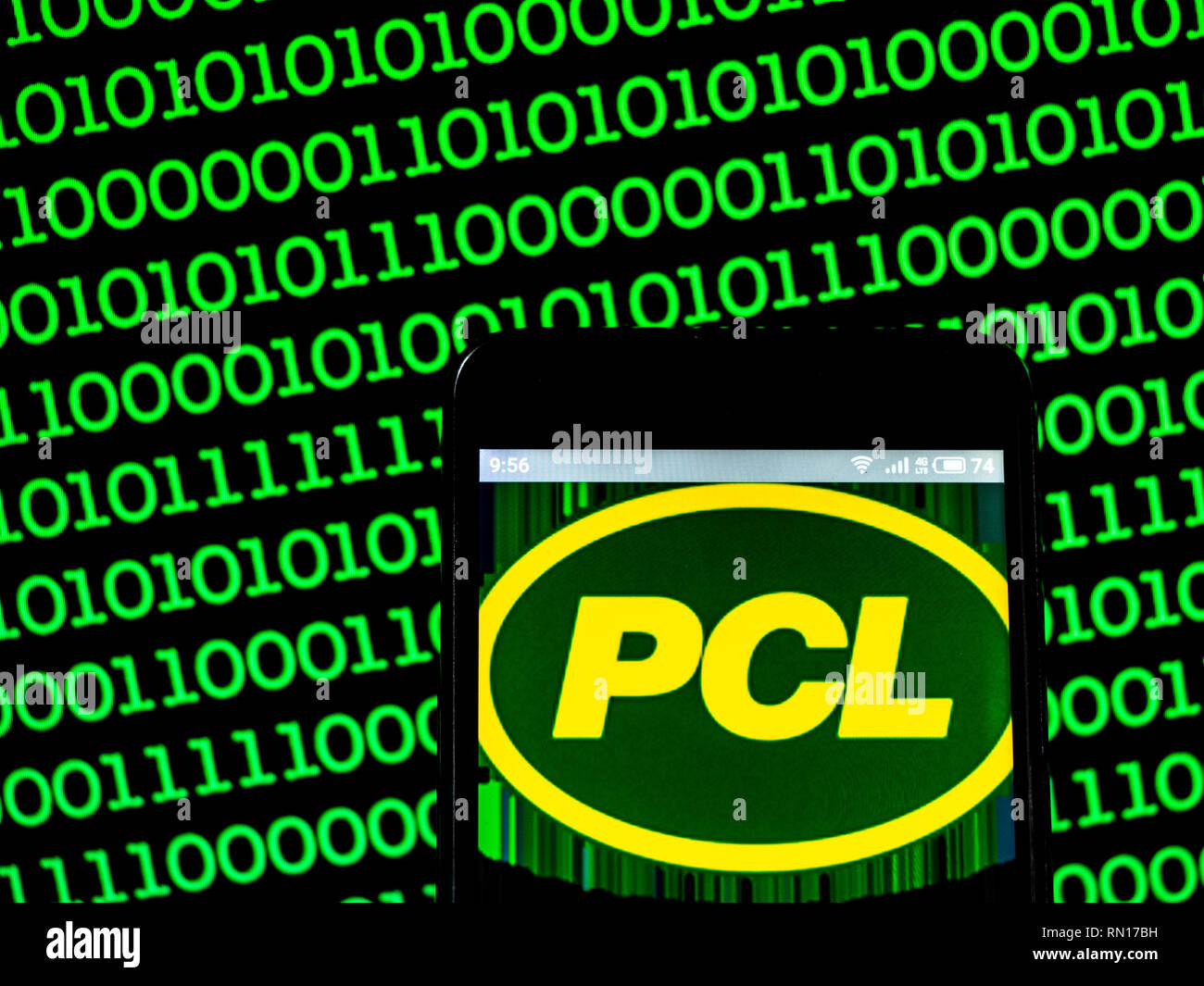 Pcl Construction Company Logo Seen Displayed On Smart Phone Stock