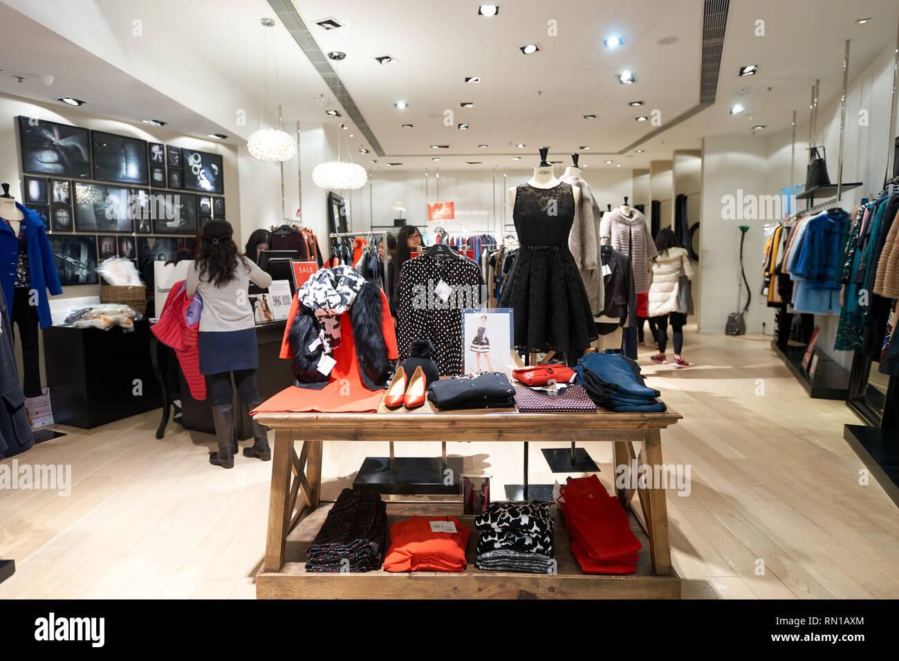 HONG KONG - CIRCA JANUARY, 2016: inside of a store in Hong Kong ...