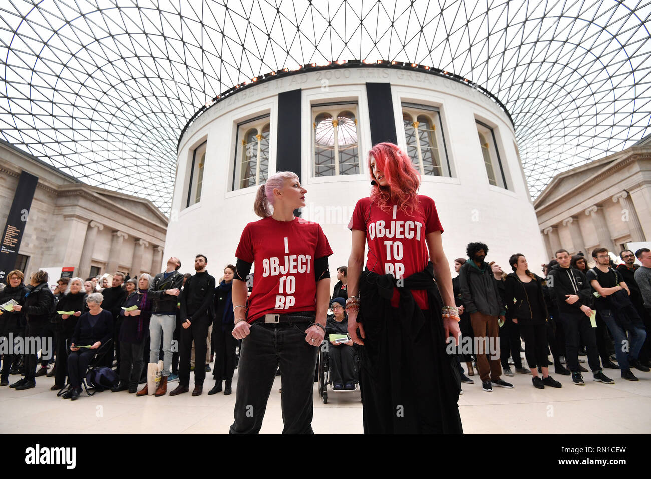 Activists from the pressure group BP or not BP protest in the Great ...