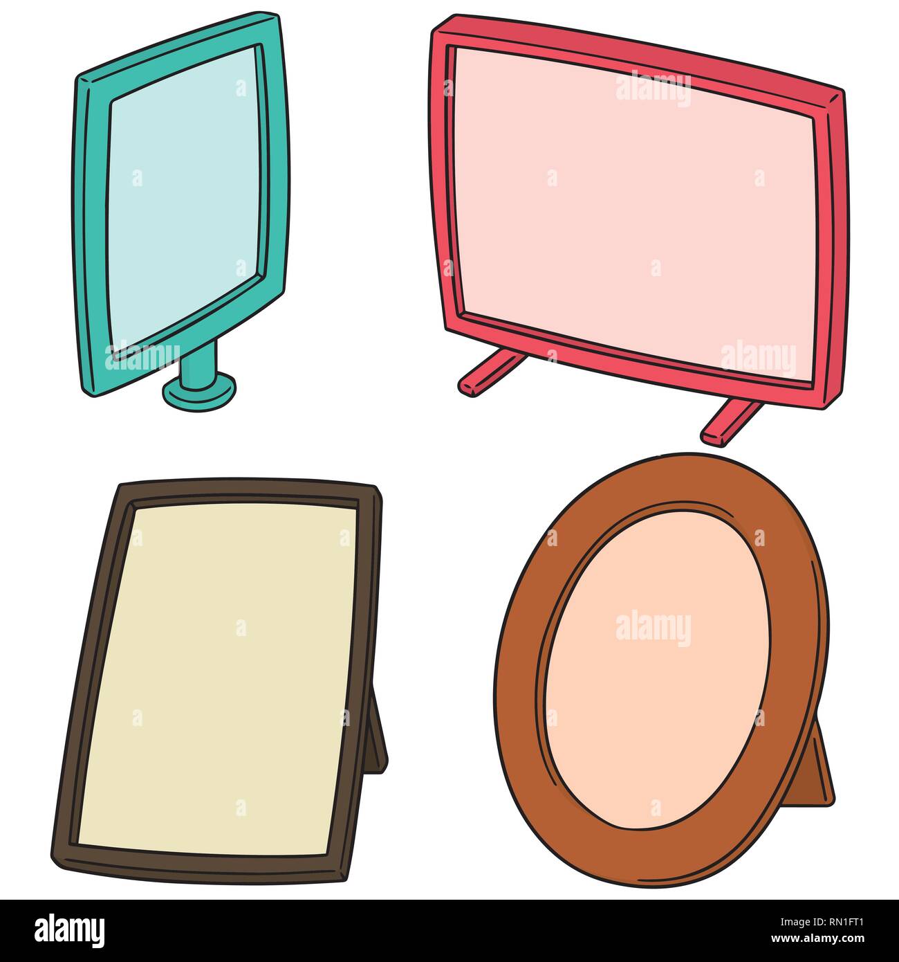Doodle frame blank rectangle Stock Vector Images - Alamy