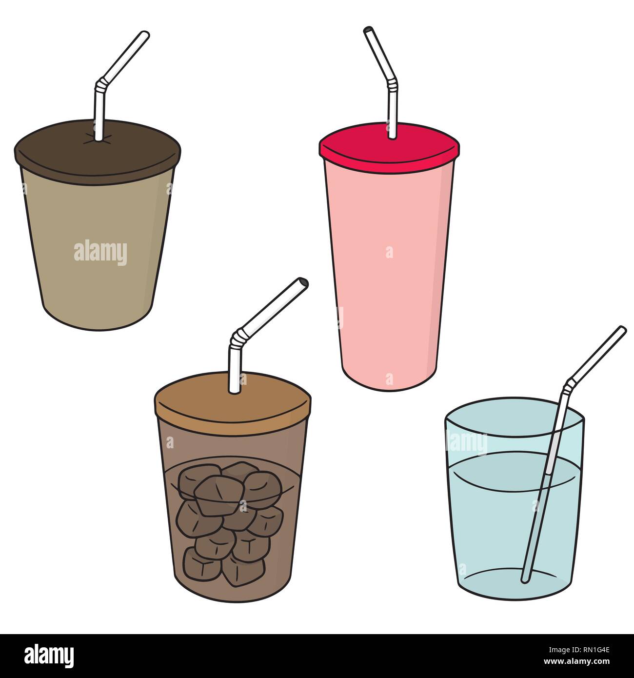 vector set of beverage cup Stock Vector Image & Art Alamy