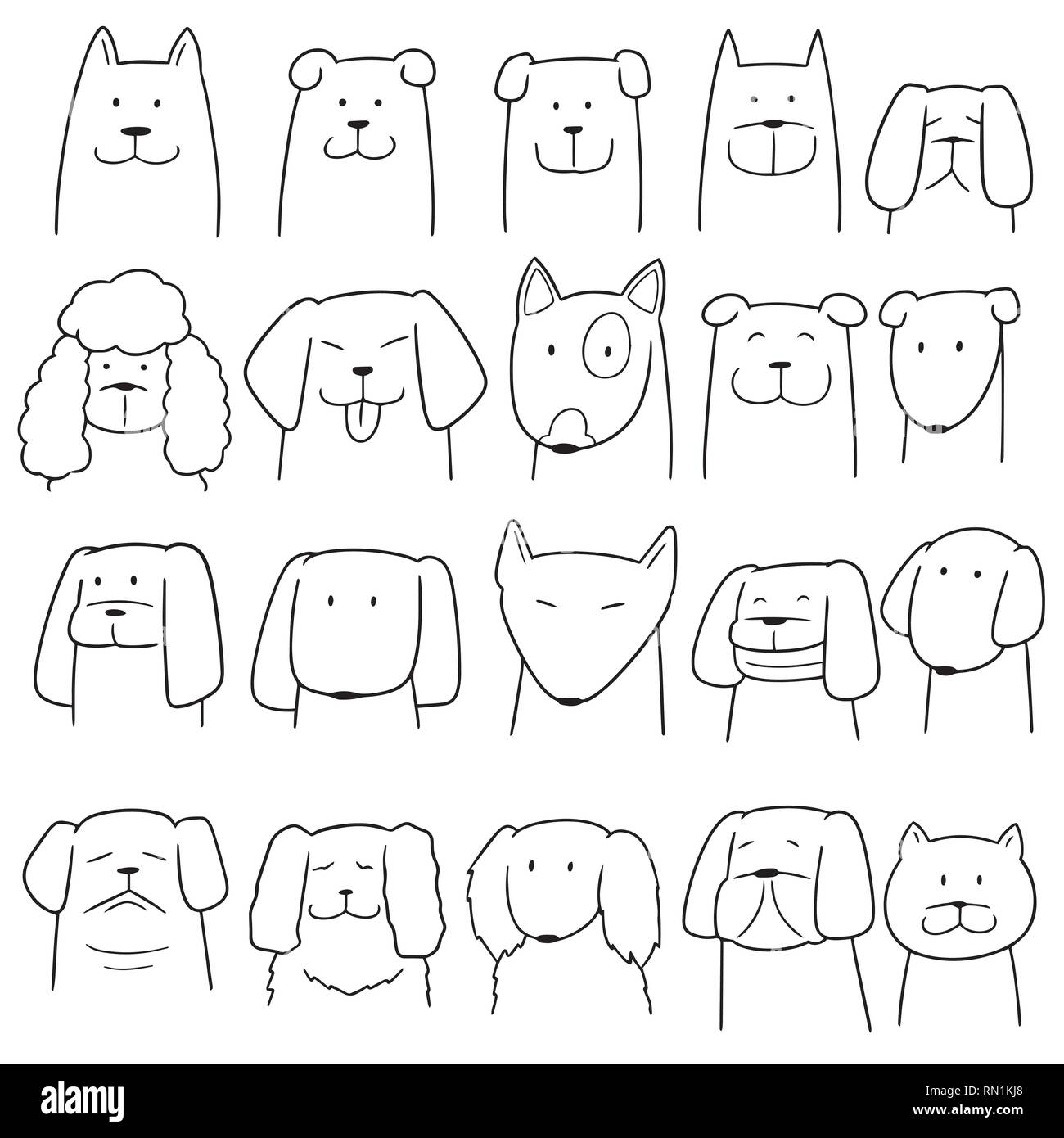 vector set of dog Stock Vector Image & Art - Alamy