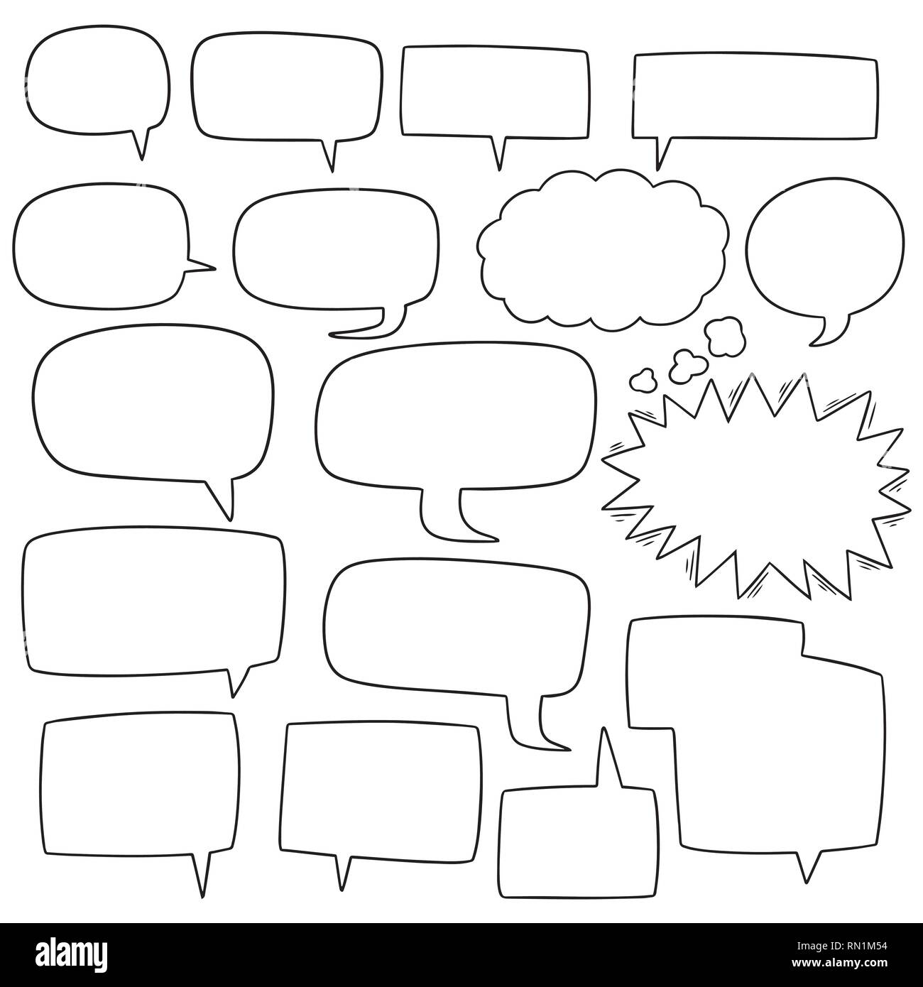 vector set of speech bubbles Stock Vector Image & Art - Alamy
