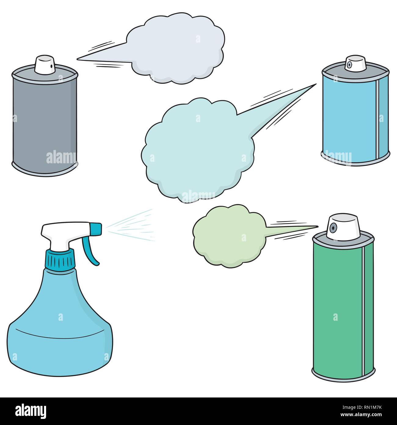 vector set of spray can and bottle Stock Vector Image & Art Alamy