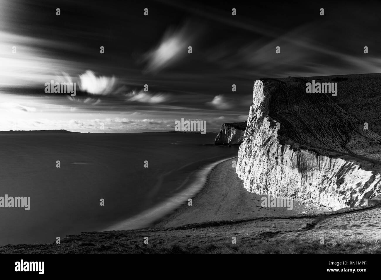 Cliffs at Durdle Door, Dorset. UK. Long Exposure - Stock Image
