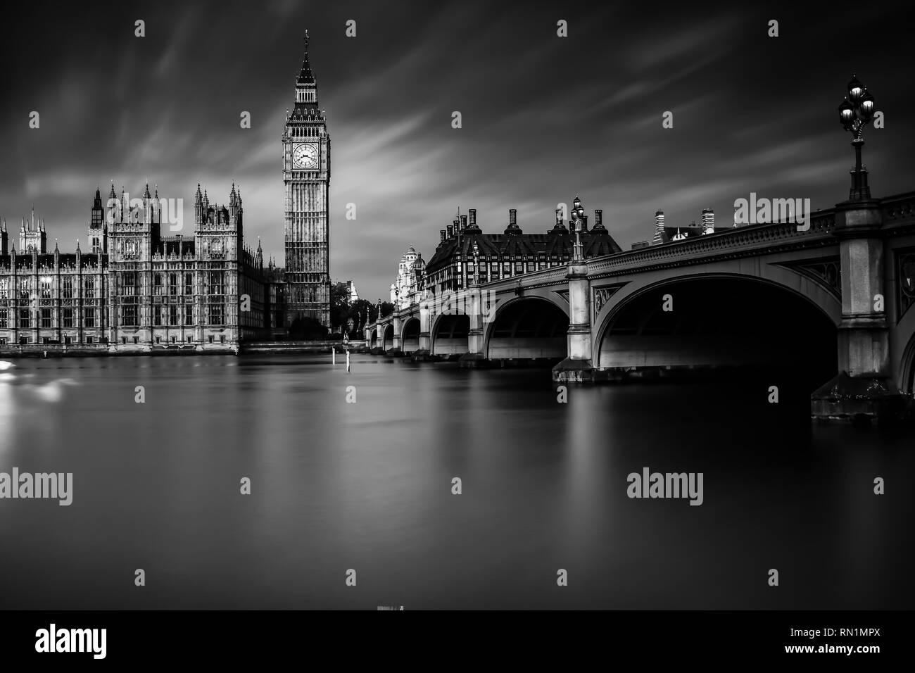 Houses of Parliament, London. Long Exposure. - Stock Image