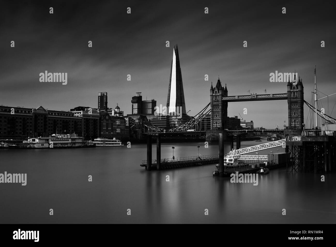 View of the Shard, London. Long Exposure. Taken from the East. - Stock Image