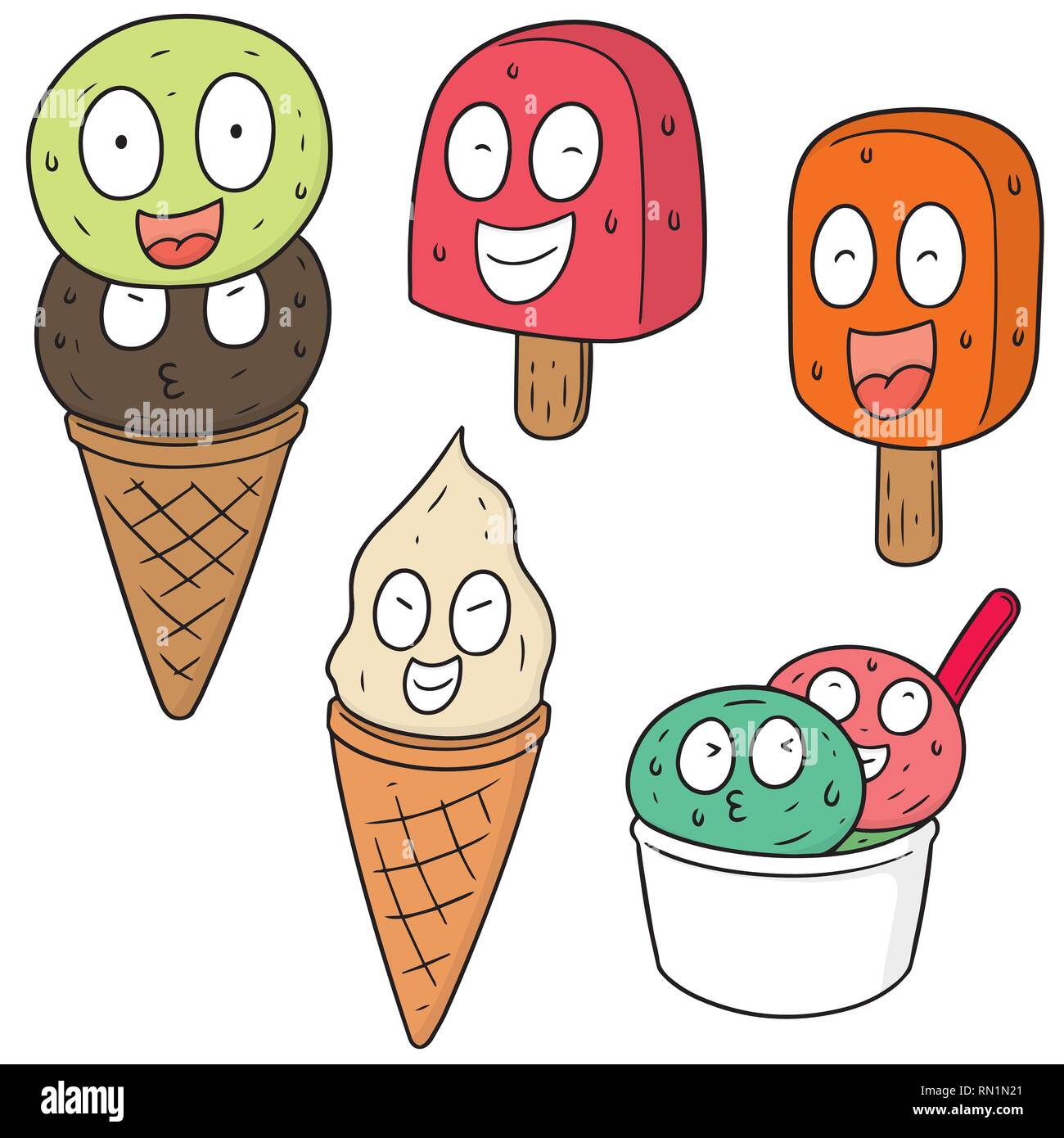 Sign lemon ice cream Stock Vector Images - Alamy
