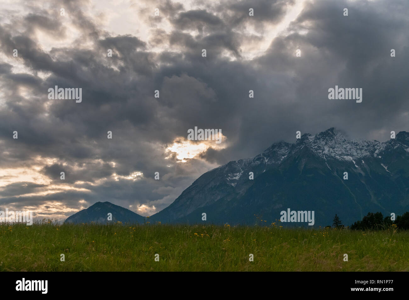 The Austrian Alps Near Innsbruck Stock Photo Alamy