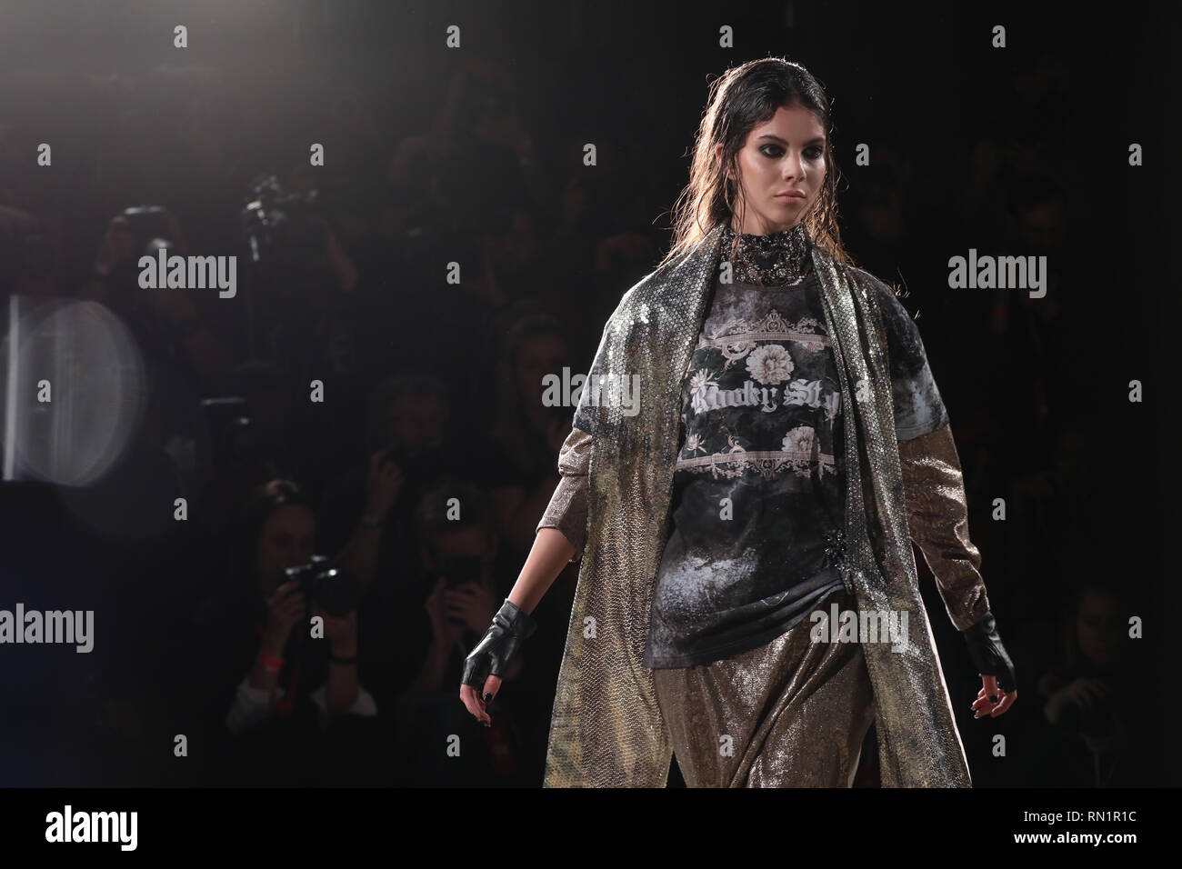 Models on the catwalk during the Rocky Star Autumn/Winter 2019 London