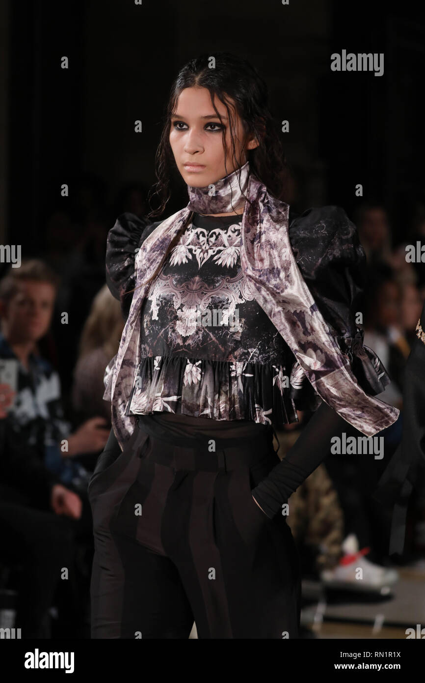 Models on the catwalk during the Rocky Star Autumn/Winter 2019 London